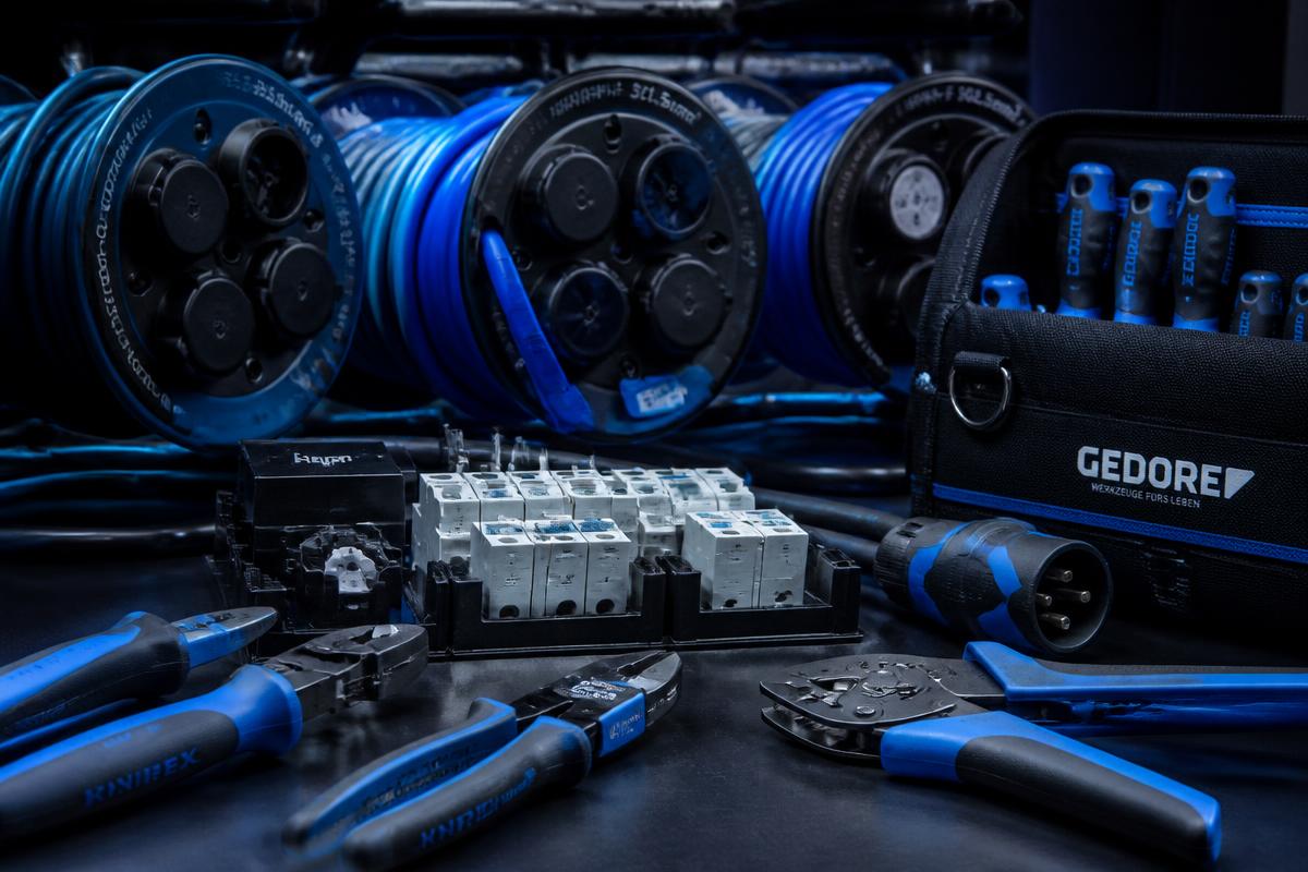 Profesionální elektrikářské nářadí a materiál